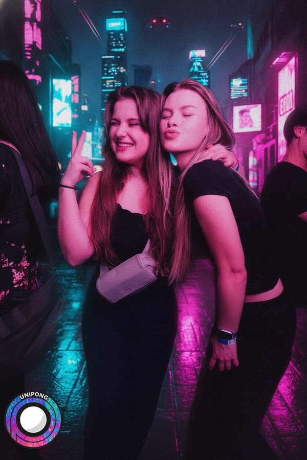 Fotka v cyberpunk neon stylu pomocí AI